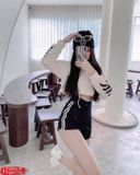  Áo croptop tay dài hoddie - YA088190 