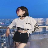  Áo croptop tay dài hoddie - YA088190 