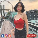  Áo Hai Dây Nhung Đỏ - YA005170 