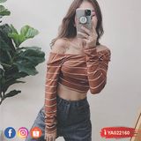  Áo Croptop Xoắn Lưng - YA022160 