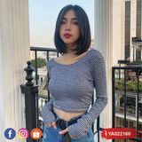  Áo Croptop Xoắn Lưng - YA022160 