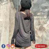  Áo Thun Oversize Tay Dài - YA018220 