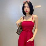  Bộ Jumpsuit đẹp 4 nút màu đen/đỏ/hoa - YJ0001 