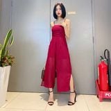  Bộ Jumpsuit đẹp 4 nút màu đen/đỏ/hoa - YJ0001 