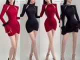  Đầm Mindy Tay Dài Đình Lông TD480383 