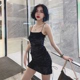  Đầm body sang trọng trẻ trung Velvet đen - YD0008 