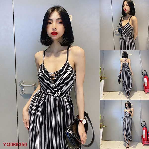  Đầm Maxi 2 dây đan ngực YD069350 