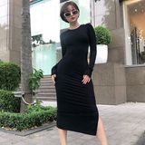  Đầm body dáng dài xẻ tà - YD186290 