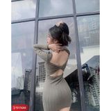  Đầm Body Sexy Nơ Lưng Tay Dài - YD176260 