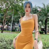  Đầm Body 2 dây Soắn Lưng - YD143290 