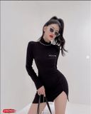  YD270237 - Đầm Body Cổ Lọ Túi DK 