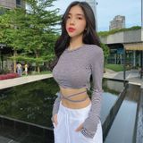  Áo croptop cột dây - YA068180 