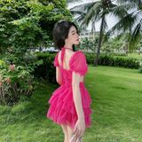  Đầm Ren Cổ Chéo 3 Tầng  Cut Eo YD280374 