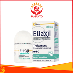 EtiaXil Nhãn Xanh Detranspirant Traitement Roll-On Peaux Sensibles - Lăn Khử Mùi Cho Da Nhạy Cảm, Chai 15ml