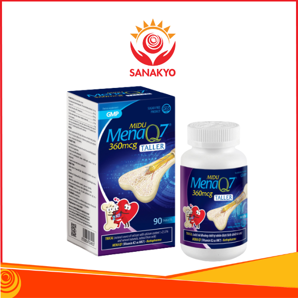 Midu K2 MenaQ7 360mcg 90 viên - D3 giúp xương khớp chắc khoẻ