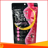 Trà giảm cân đẹp da Orihiro Night Diet Beauty 16gX2g hồng Nhật Bản (gói)