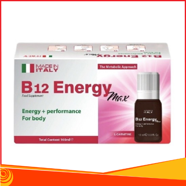 B12 ENERGY MAX TPBVSK Đạm Uống Cung Cấp Năng Lượng Chuẩn Italy hộp 10 chai x 10 ml