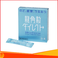 Cốm ngậm trị ho, tan đờm, giảm viêm họng Ryukakusan 16 gói vị bạc hà