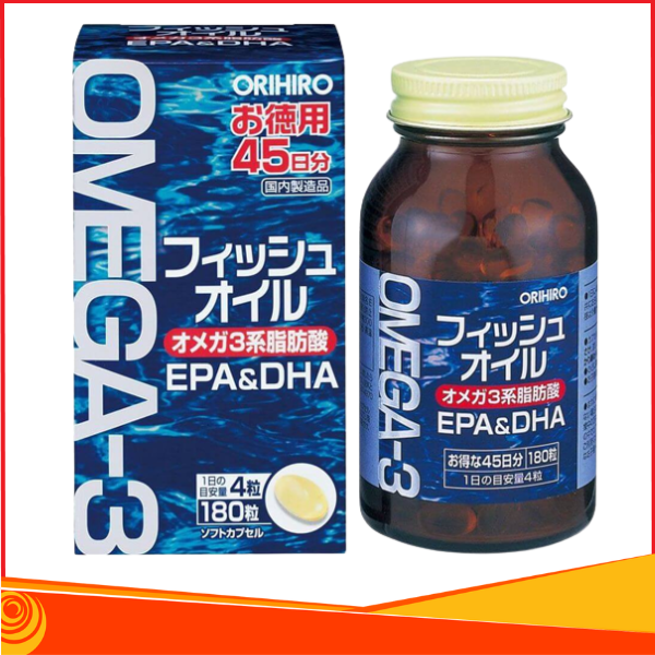 Dầu Cá Omega 3 Orihiro Nhật Bản 180 Viên