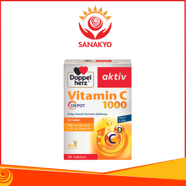 Vitamin C1000 - Hỗ trợ tăng cường sức đề kháng - Hộp 30 viên