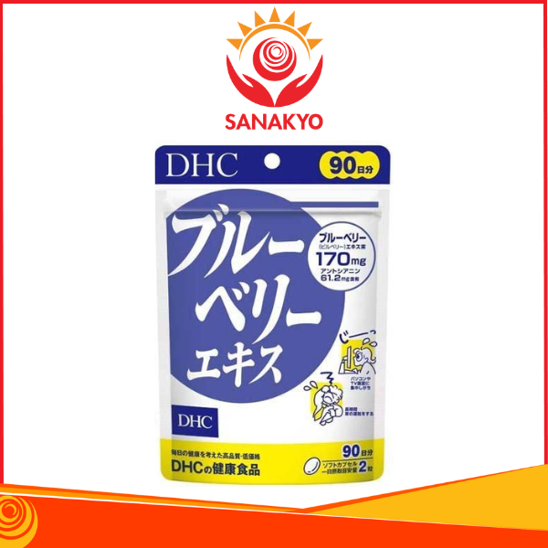 Viên uống việt quất Blueberry Extract DHC hỗ trợ tăng cường thị lực 90 ngày - 180 viên