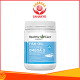 Dầu cá Healthy Care Fish Oil Omega 3 1000mg - Tốt cho khớp và tim mạch, Lọ 400 viên