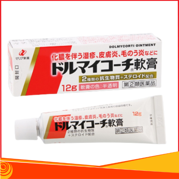 Kem bôi viêm da cơ địa, vẩy nến, chàm 12 mg Dormycin Zeria Nhật Bản
