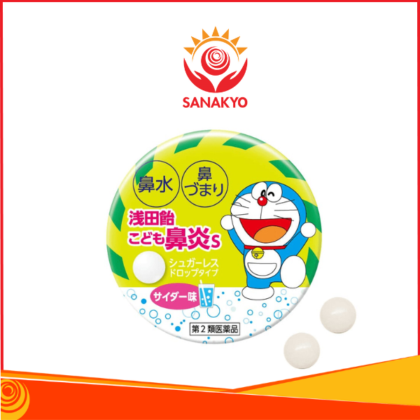Kẹo ngậm sổ mũi trẻ em, viêm mũi dị ứng Kids Asada Doraemon (xanh lá)