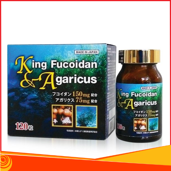 King Fucoidan & Agaricus 120 viên hỗ trợ bệnh nhân ung thư và tăng miễn dịch