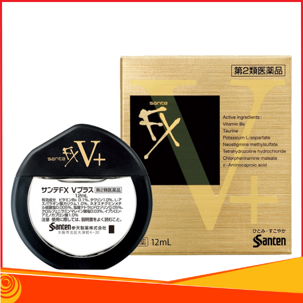 Nhỏ mắt FX vàng Santen Nhật Bản 12 ml cho người mắt có độ cận loạn
