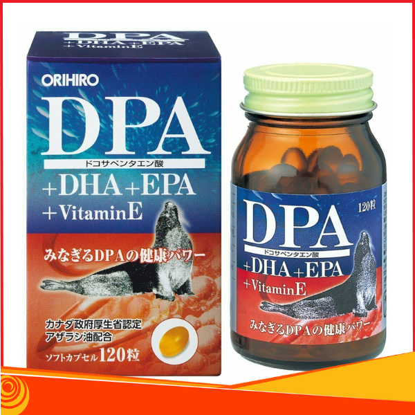Bổ não DPA, EPA, DHA, Vitamin E 120 viên Orihiro tốt cho mắt và tim mạch (HD)
