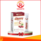 Cherry Extract 500mg Vitamin C, bột uống tăng cường hệ miễn dịch và sức đề kháng Hộp 10 gói