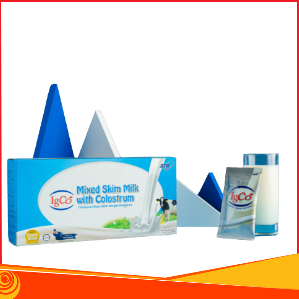 IgCO - Mixed Skim Milk with Colostrum - Bột  Sữa bò non, bột sữa bò tách béo - Hộp 30 gói x 15g