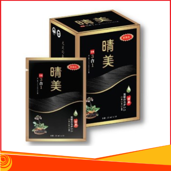 Thảo dược gội đầu phủ bạc Komi (Hộp 10 gói, mỗi gói 25ml) - CHESTNUT BROWN
