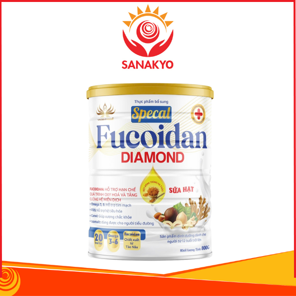 SPECAL FUCOIDAN DIAMOND - Sữa hạt Hỗ trợ hạn chế quá trình oxy hóa và Phòng ngừa ung thư, Lon 400g
