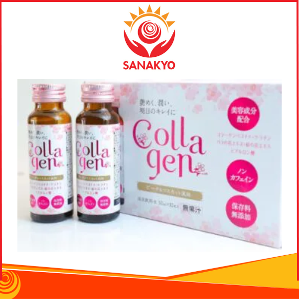 Nước uống Collagen Nikko - Hỗ trợ làm đẹp da, tăng cường sức đề kháng, Hộp 10 chai