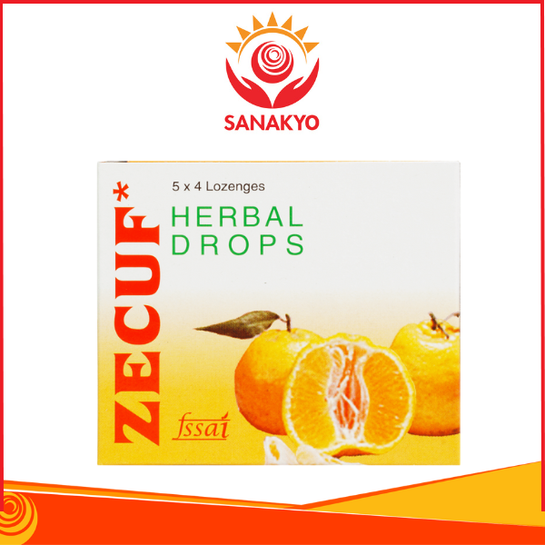 Zecuf Herbal Drops Orange - Viên ngậm bổ phế, giảm ho (5 vỉ x 4 viên)