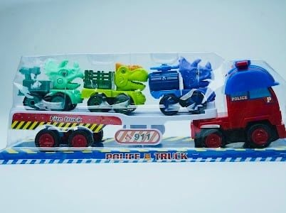  Hộp xe container cứu hộ chở 3 xe khủng long tự lắp ráp LA368C-3 