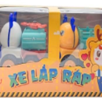  LAToys - Hộp 2 xe công trình tự lắp ráp - Đồ chơi nhựa nguyên sinh an toàn lành tính cho bé 