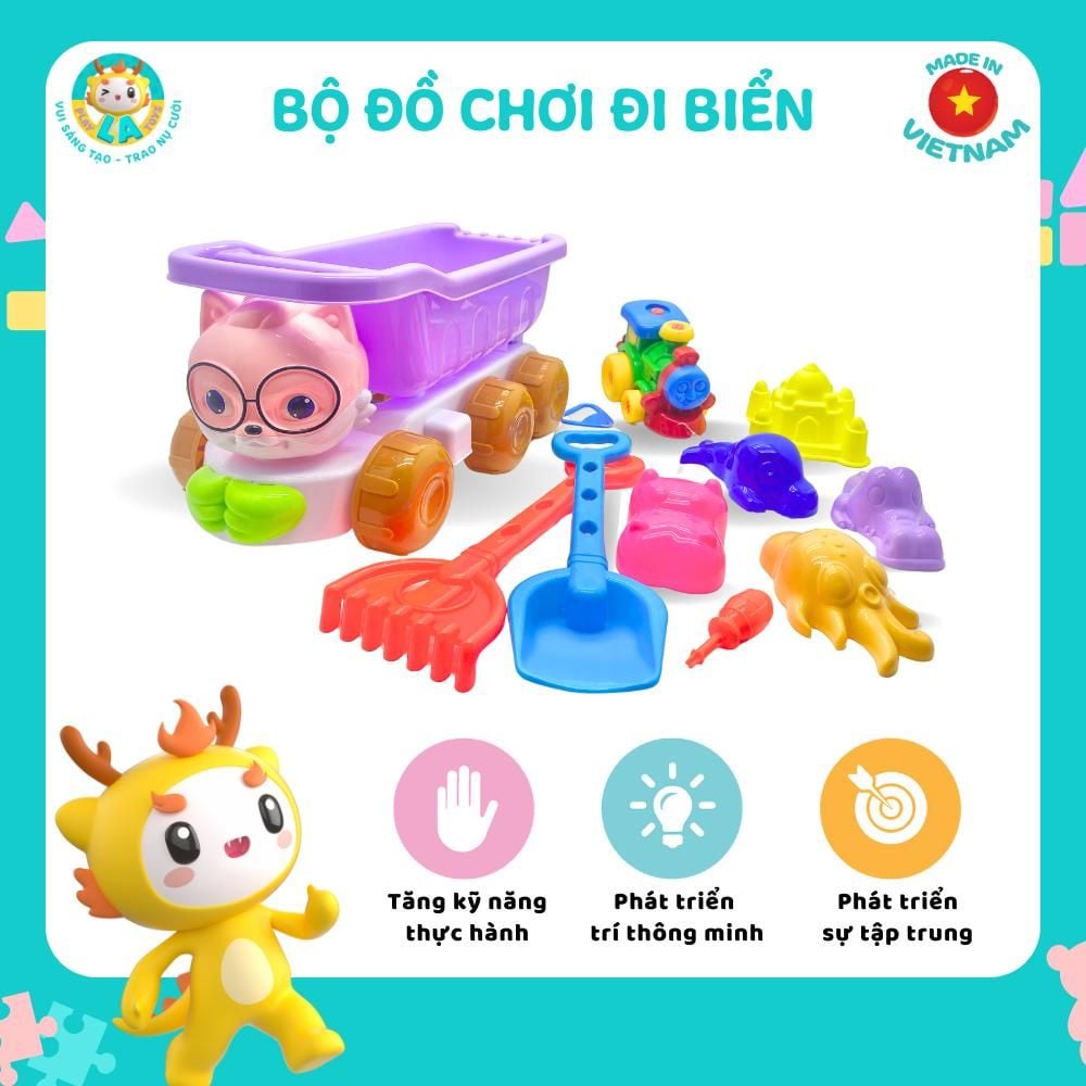  Bộ đồ chơi đi biển cho bé, chất liệu nhựa nguyên sinh an toàn, giúp trẻ phát triển sự tư duy, tinh thần sáng tạo 