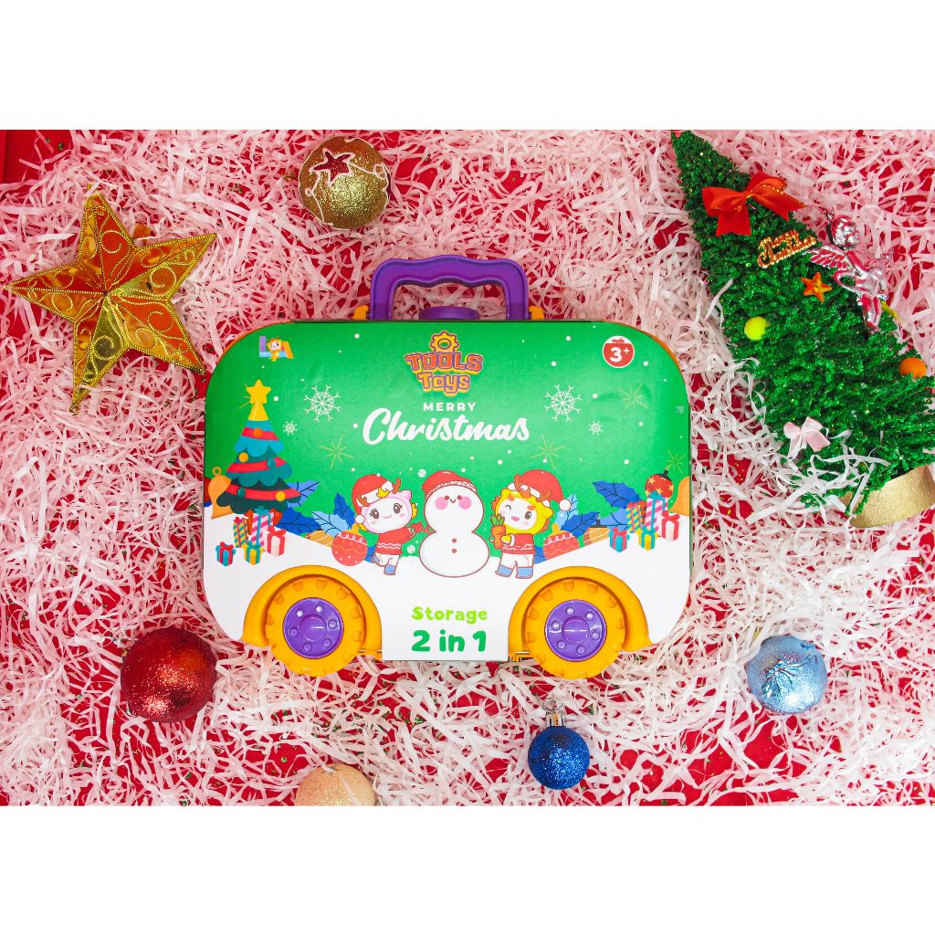  Đồ Chơi LAToys Giáng Sinh Vali bánh xe đựng dụng cụ kỹ thuật LA5568D-GS 