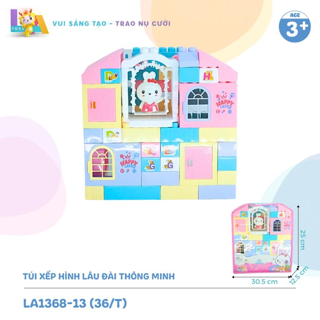  LAToys - Đồ chơi xếp hình phát triển trí não - Đồ chơi nhựa nguyên sinh an toàn lành tính cho bé  tặng 1 xe lắp ráp và 1 trứng lắp ghép 