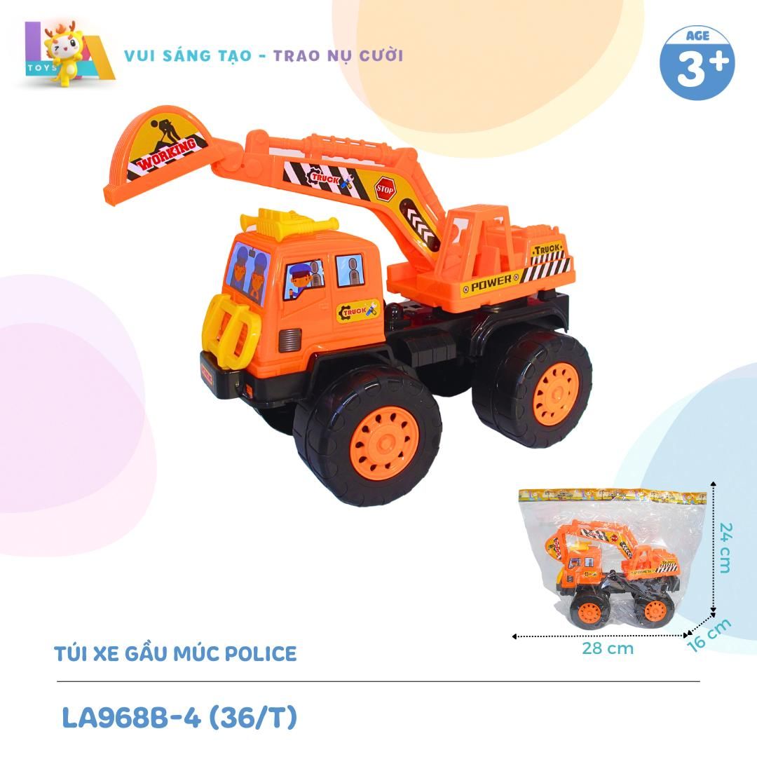  Bộ đồ chơi xe container, xe công trình chất liệu nhựa nguyên sinh an toàn, giúp trẻ phát triển sự tư duy, tinh thần sáng tạo LAToys 