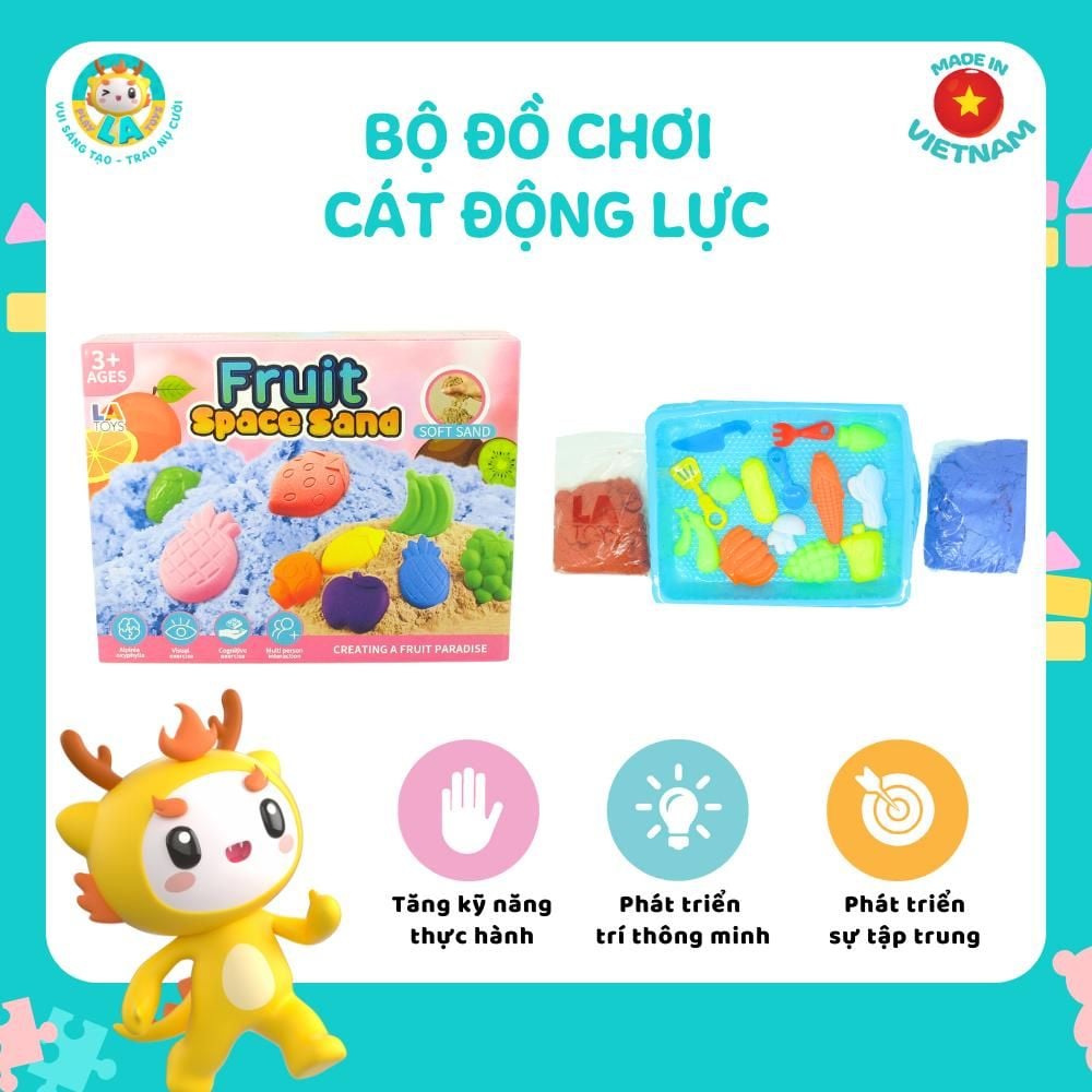  Vali bộ đồ chơi cát đông lực chất liệu cát sinh học an toàn cho bé giúp trẻ phát triển sự tư duy, tinh thần sáng tạo LAToys - LA77 