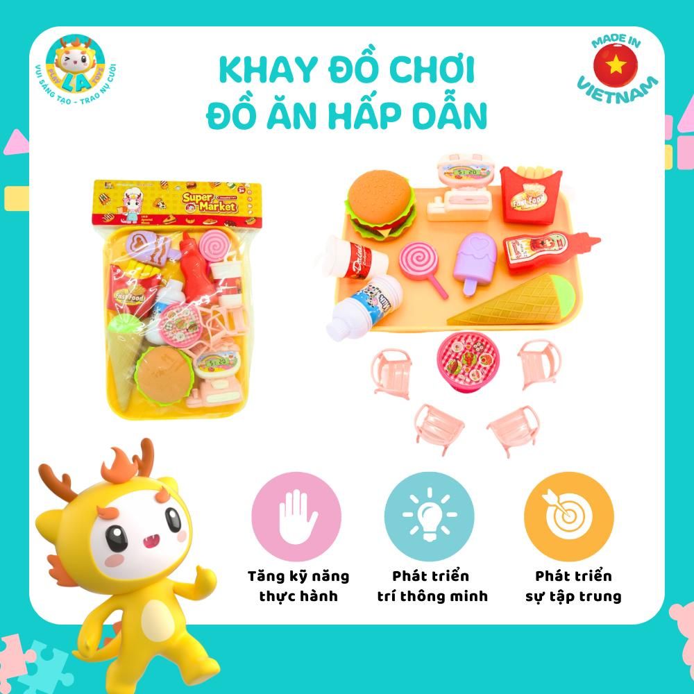  LAToys - Túi khay đồ chơi nhà bếp - Đồ chơi nhựa nguyên sinh an toàn 