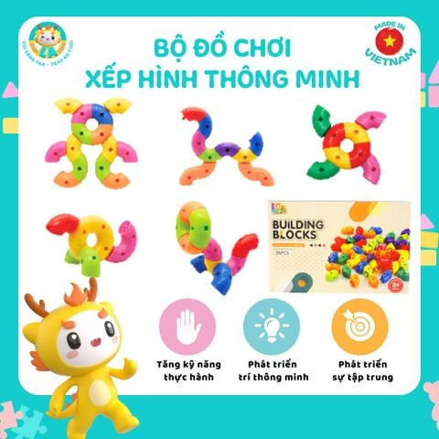  LAToys - Bộ đồ chơi xếp hình thông minh building block giúp trẻ phát triển sự tư duy, tinh thần sáng tạo 