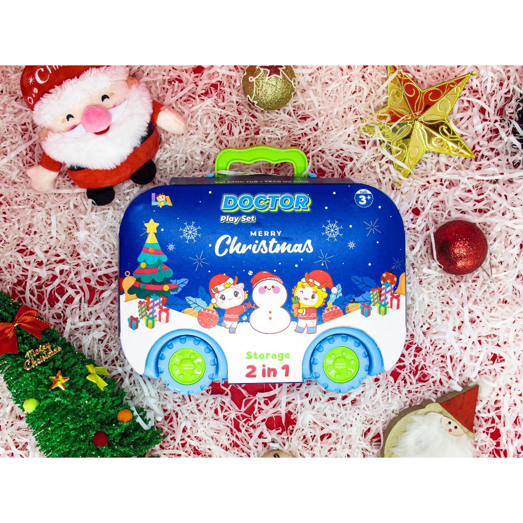  Đồ Chơi LAToys Giáng Sinh Vali bánh xe dụng cụ bác sỹ LA5568A-GS 