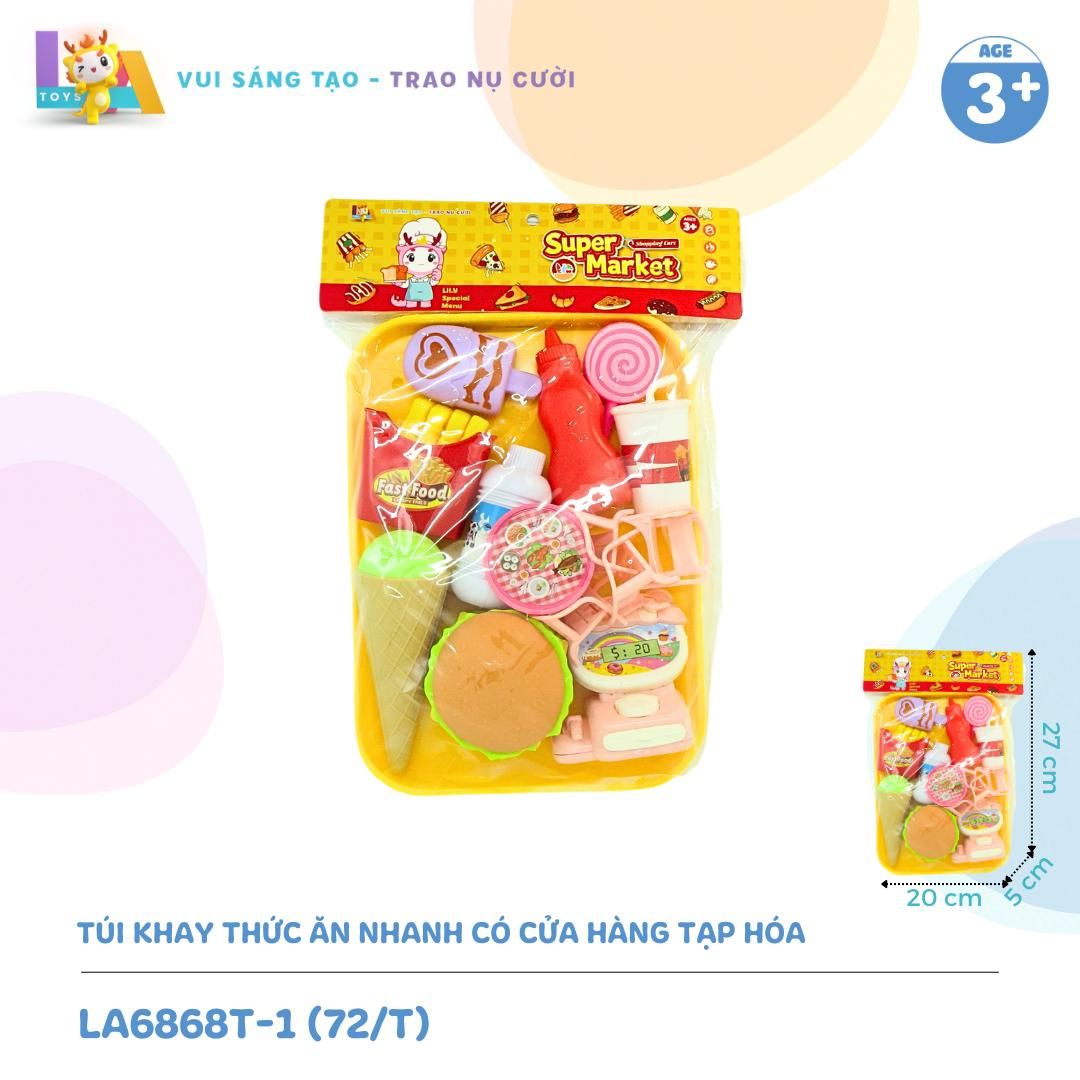  LAToys - Túi khay đồ chơi nhà bếp - Đồ chơi nhựa nguyên sinh an toàn 