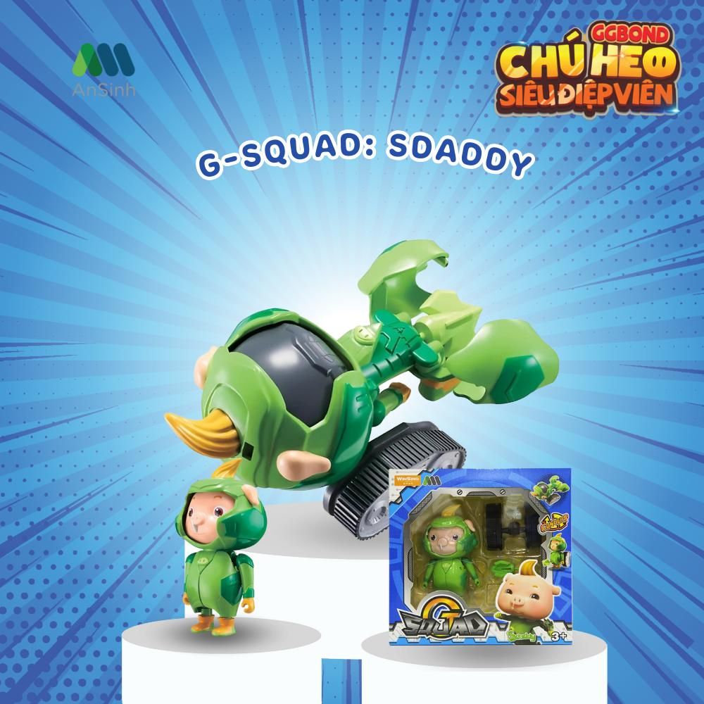  Mô hình đồ chơi G-Squad nhân vật GGBond- chú heo siêu điệp viên 