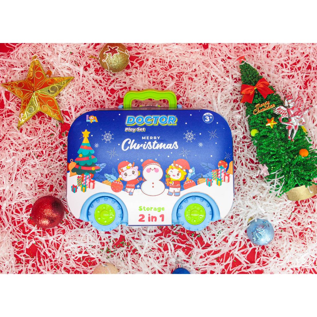 Đồ Chơi LAToys Giáng Sinh Vali bánh xe dụng cụ bác sỹ LA5568A-GS 